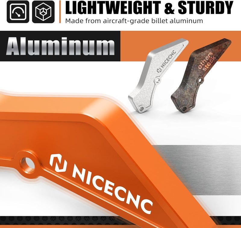 NICECNC Orange Universal 4T Case Saver Sprocket Guard Compatible with KTM 250/350 EXC-F 2017-2023,250/350 SX-F XC-F 2016-2022,250 350 EXC-F SixDays 2020-2023,350 XCF-W 2020-2022 See Fitment - Image 4